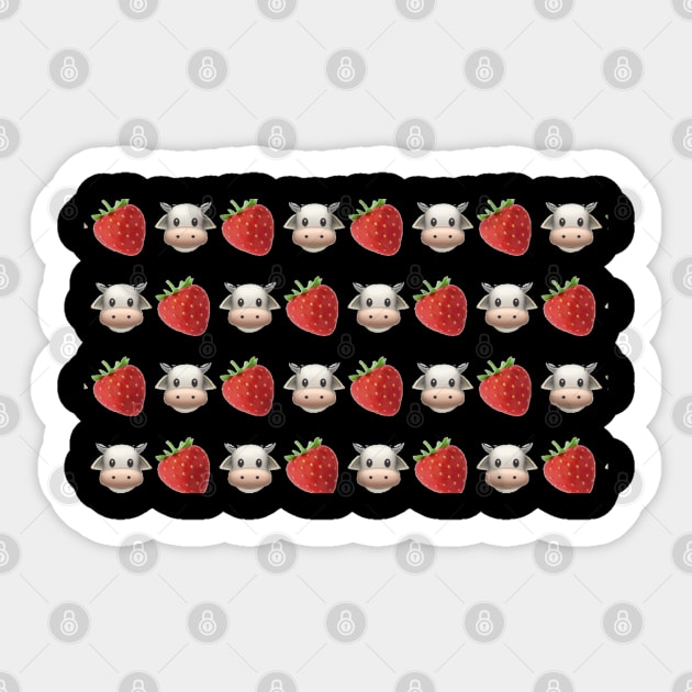 strawberry cow Sticker by WitchyAesthetics